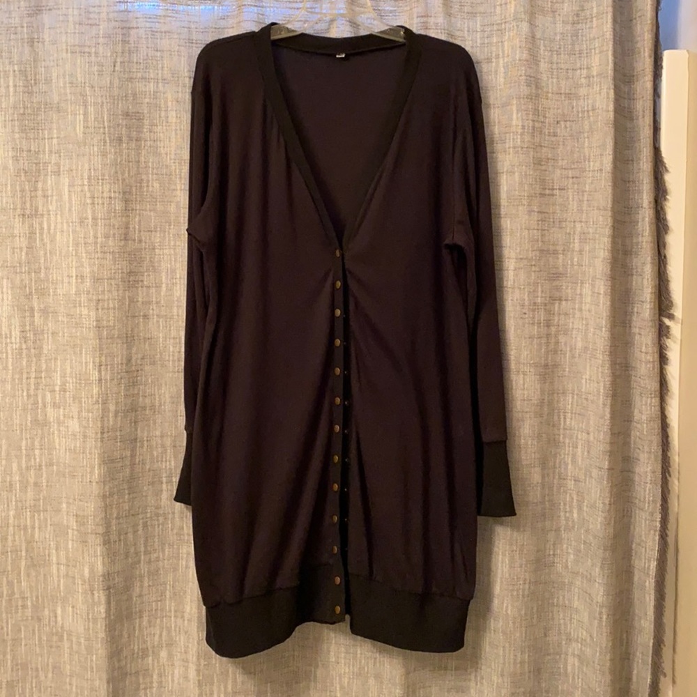 Long black cardigan 3XL